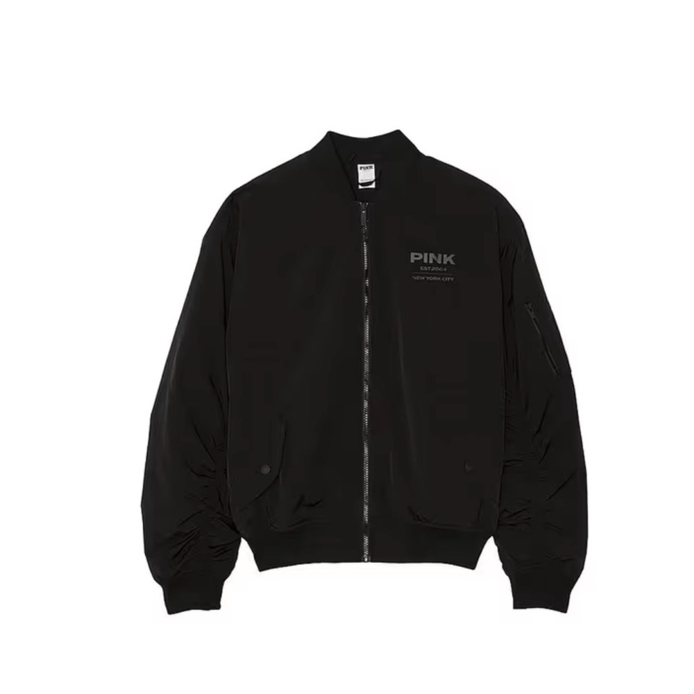 PINK Victoria's Secret Black Men's Bomber Jacket